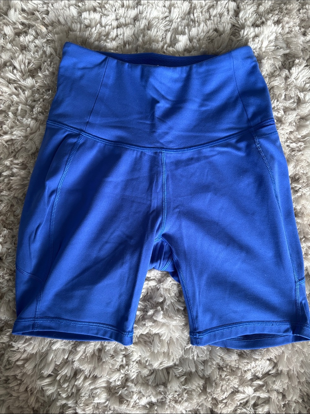 Women's High-Waist Bike Shorts — Royal Blue